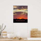 Poster Coucher de soleil étonnant au Texas (Cuisine)