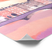 Poster Coucher de soleil européen | Aquarelle (Coin)