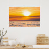 Poster Coucher de soleil exceptionnel au-dessus des nuage (Cuisine)