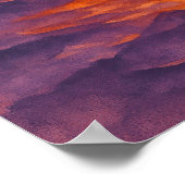 Poster Coucher de soleil flamboyant - Style de peinture à (Coin)