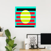 Poster Coucher de soleil futuriste (Bureau à domicile)
