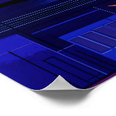 Poster Coucher de soleil géométrique d'Istanbul - Art urb (Coin)