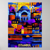 Poster Coucher de soleil géométrique d'Istanbul - Art urb (Devant)