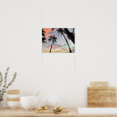 Poster Coucher de soleil hawaïen (Cuisine)