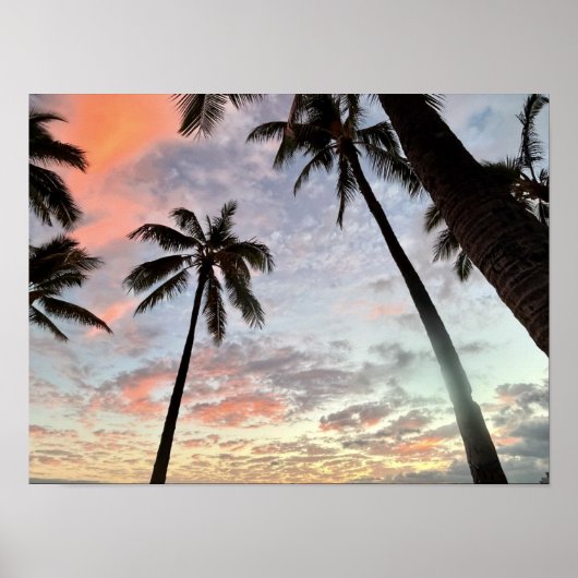 Poster Coucher de soleil hawaïen (Devant)
