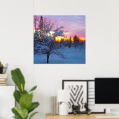 Poster Coucher de soleil hivernal (Bureau à domicile)