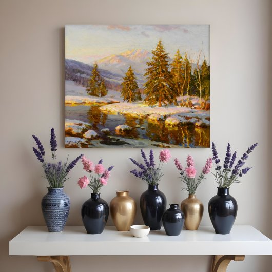 Poster Coucher de soleil hivernal 