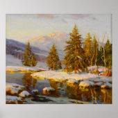 Poster Coucher de soleil hivernal  (Devant)