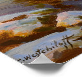 Poster Coucher de soleil hivernal  (Coin)