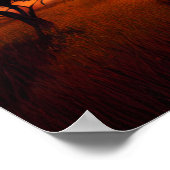 Poster Coucher de soleil hypnotisant dans la savane afric (Coin)