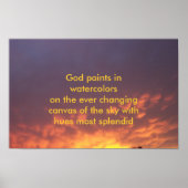 Poster Coucher de soleil inspirant (Devant)