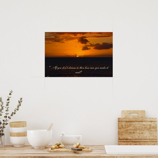 Poster Coucher de soleil inspirant (Cuisine)