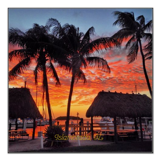 Poster Coucher de soleil Islamorada, Floride, (Devant)