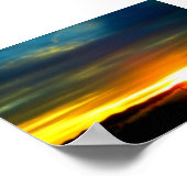 Poster Coucher de soleil jaune vif. (Coin)