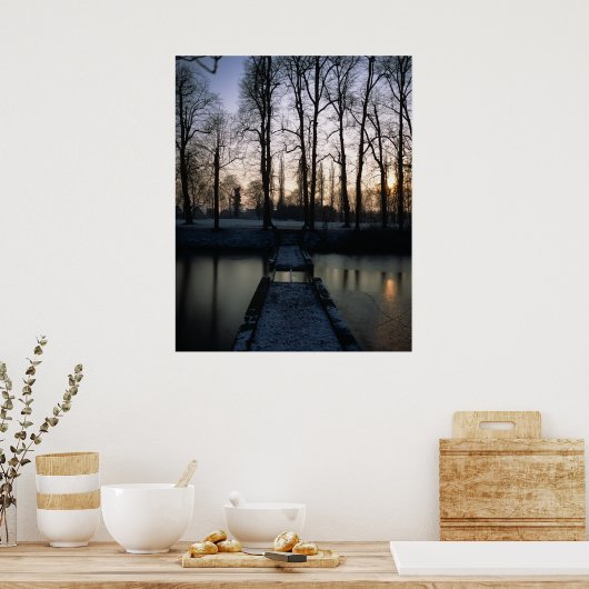 Poster Coucher de soleil Kasteel Moat 1 (Cuisine)