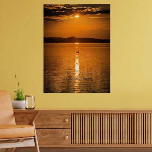 Poster Coucher de soleil, Lac Balaton, Hongrie (Salon 2)