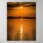 Poster Coucher de soleil, Lac Balaton, Hongrie (Devant)