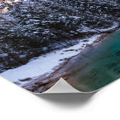 Poster Coucher de soleil magique rivière turquoise Mojstr (Coin)