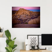 Poster Coucher de soleil magnifique dans le désert (Bureau à domicile)
