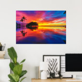 Poster Coucher de soleil majestueux | Wailea Beach, Maui, (Bureau à domicile)