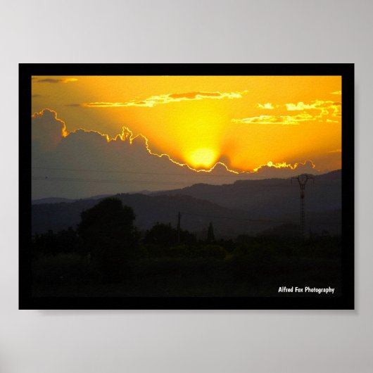 Poster Coucher de soleil méditerranéen (Devant)