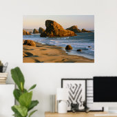Poster Coucher de soleil, Meyers Beach, Oregon, États-Uni (Bureau à domicile)