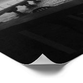 Poster Coucher de soleil noir et blanc en Dominique (Coin)