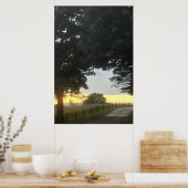 Poster Coucher de soleil nuageux l'après-midi (Cuisine)