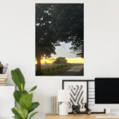 Poster Coucher de soleil nuageux l'après-midi (Bureau à domicile)