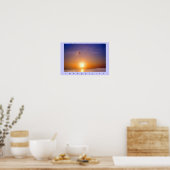 Poster Coucher de soleil océanique Tranquillité (Cuisine)