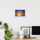 Poster Coucher de soleil océanique Tranquillité (Bureau à domicile)