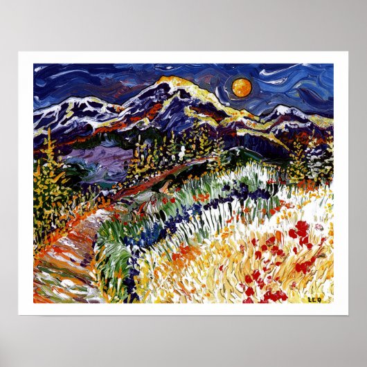 Poster Coucher de soleil olympique (Devant)