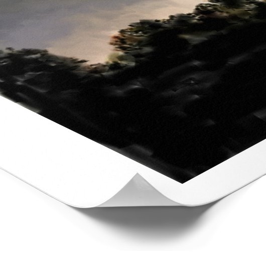 Poster Coucher de soleil orageux (Coin)