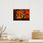 Poster Coucher de soleil orange (Cuisine)