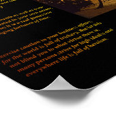 Poster Coucher de soleil orange (Coin)