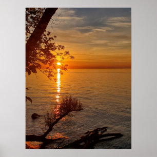 Poster Coucher de soleil orange