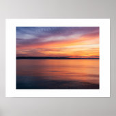 Poster Coucher De Soleil Orange Et Violet Sur Le Paysage  (Devant)