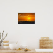 Poster Coucher de soleil orange Floride (Cuisine)