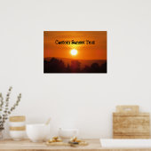 Poster Coucher de soleil orange personnalisé (Cuisine)