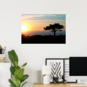 Poster coucher de soleil pacifique 20x30 (Bureau à domicile)