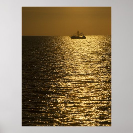 Poster Coucher de soleil Pamlico Sound (Devant)