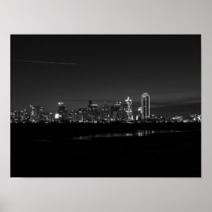 Poster Coucher de soleil panoramique à Dallas en nuances