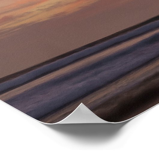 Poster Coucher de soleil par Huntington Beach Pier en Cal (Coin)