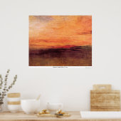 Poster Coucher de soleil par Joseph Mallord Turner (Cuisine)