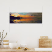 Poster Coucher de soleil peint (Cuisine)