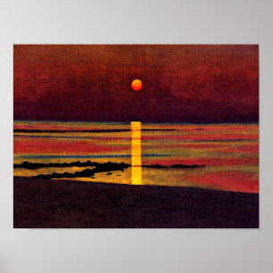 Poster Coucher de soleil, peinture d'art