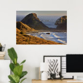 Poster Coucher de soleil, piles de mer, sœurs, côte de l' (Bureau à domicile)