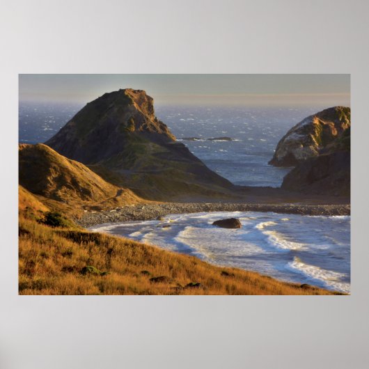 Poster Coucher de soleil, piles de mer, sœurs, côte de l' (Devant)