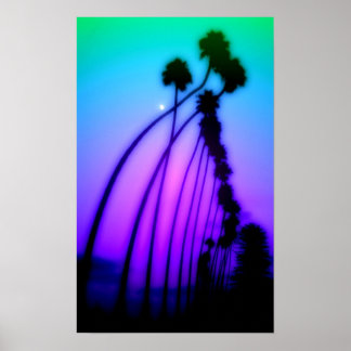 Poster Coucher de soleil psychédélique