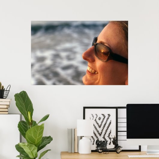 Poster Coucher de soleil reflété dans les lunettes de sol (Bureau à domicile)